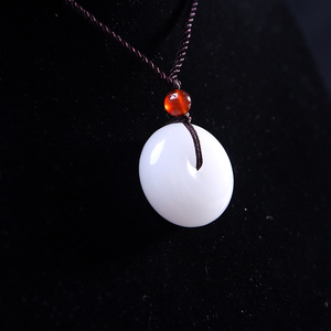 佘太翠玉石天然冰种金丝白玉平安扣糖镯秋季新款妈妈链手链豆绿