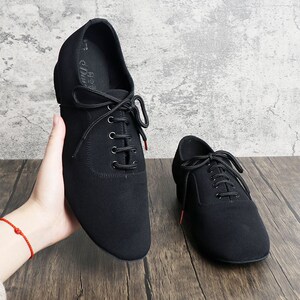 丹宝罗男士专业摩登舞鞋牛津布国标舞交谊舞男鞋拉丁舞跳舞鞋子