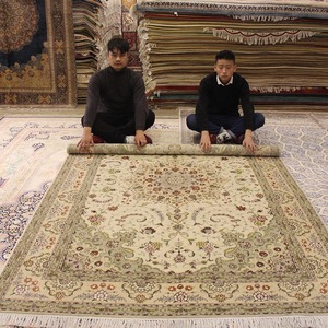 真丝地毯 手工羊毛波斯地毯手工制作地毯厂家羊毛地毯客厅