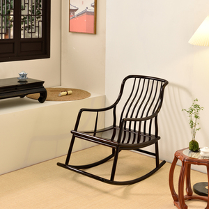 红木摇椅躺椅中式家用逍遥椅实木老人午休大人休闲椅紫光檀家具