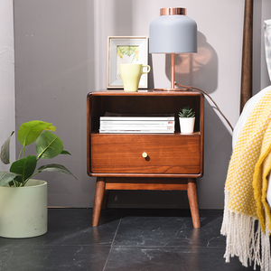 床头柜实木小型卧室现代简约床头收纳柜小柜子欧式创意轻奢床边柜