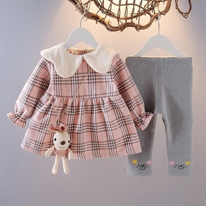 女宝宝春秋装裙套装小童洋气2婴儿春季公主衣服1-3岁女童两件套潮