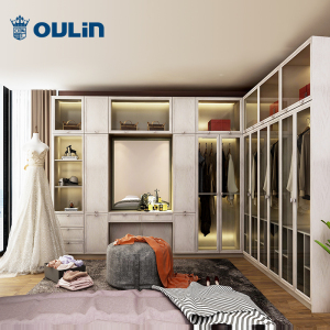 欧琳推拉门衣柜家用卧室走入式衣帽间定制实木全屋定制家具整体