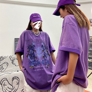 【新品】冷不丁studio 街头个性印花短袖t恤女夏季暗黑系大版上衣