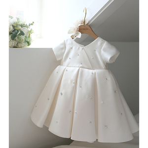 儿童礼服公主裙洋气宝宝一周岁生日花童婚礼小女孩蓬蓬纱高端可爱