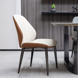 轻奢餐椅家用现代简约意式极简吃饭凳子北欧风格设计师款高级椅子