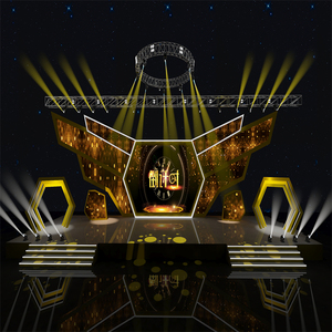 网红直播背景布3d立体主播背景墙dj灯光舞台直播间壁布装饰背景