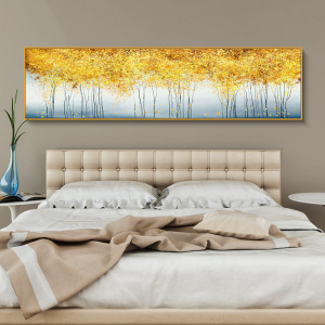 北欧卧室床头装饰画墙头床尾房间挂画温馨壁画简约现代主卧背景墙