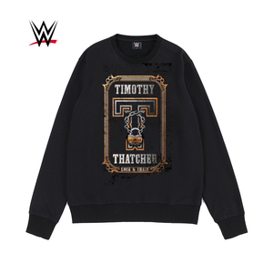 wwe潮牌2021秋季新款蒂莫西-撒切尔印花套头卫衣潮款宽松上衣