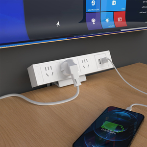 骏跃桌面夹桌双usb插座定制插座办公室排插接线板延长线插座电源