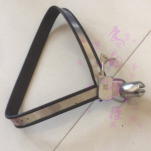 不锈钢可调节男y半镂空贞操带6cm笼贞洁裤铁内裤jj锁笼戒撸防出轨