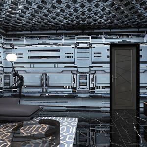 装修壁纸科技感公司前台logo背景墙网吧机械金属墙纸尚雅居家居旗舰