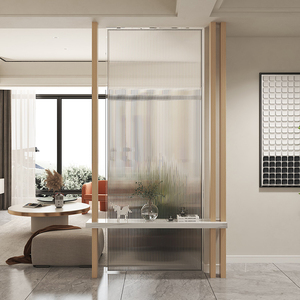 隐形极窄边框长虹超白钢化玻璃客厅餐厅屏风隔断干湿区洗手间分隔
