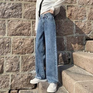 牛仔甩裤女