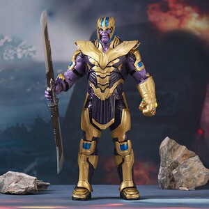 正版复仇者联盟人偶手办漫威铠甲版灭霸双刃刀可动人仔模型玩具