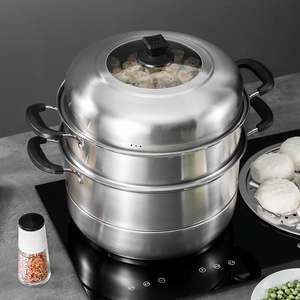 苏泊尔蒸锅大号304不锈钢38 40cm双三四层大蒸笼家用煤气灶加厚蒸