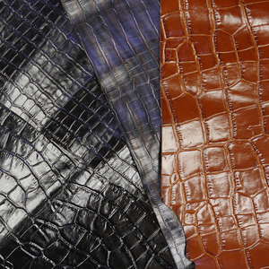 鳄鱼纹蜥蜴纹竹节纹硬牛皮头层真皮皮料边角料