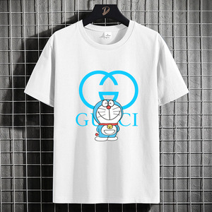 尚古驰正机器猫t恤哆啦a梦上衣服男叮当猫联名短袖2022潮流宽松大