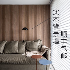 实木格栅小长城花格客厅餐厅竖条屏风隔断日式装饰木条背景墙