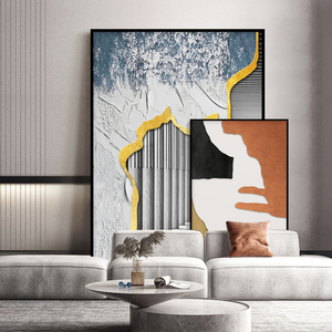 北欧风抽象客厅装饰画沙发背景墙落地式摆画现代插图餐厅玄关挂画