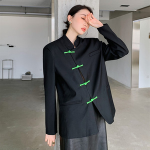 中山装女外套宽松