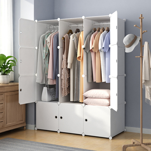 简易衣柜现代简约卧室家用衣橱宿舍出租房放衣服塑料储物收纳柜子