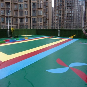 户室外pvc运动阳台顶楼地胶球场塑胶地板防水防晒防滑幼儿园epdm