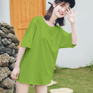 夏季果绿色宽松短袖