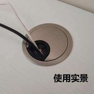 穿线书桌办公桌盖子圆形电线桌面盖板网线孔孔装饰电脑台式配件洞
