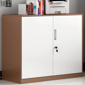 925高对开门矮柜文件柜铁皮资料档案柜储物柜带锁小柜子凭证书柜