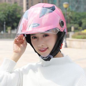 野马电瓶车头盔女防晒四季通用电动电动车轻便透气防紫外线安全帽
