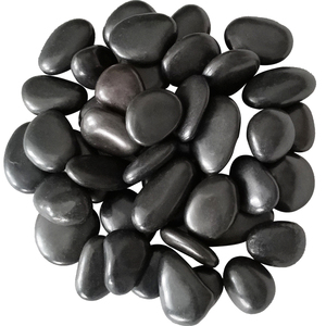 100斤天然黑色黑石子庭院景观铺路鹅卵石鱼缸多肉铺黑色大小石头