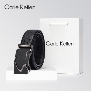 carlekellen男式皮带裤带潮真皮腰带情人节送男朋友l老公生日礼物