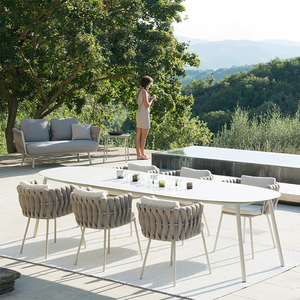户外花园餐桌椅组合露天庭院休闲家具咖啡厅藤椅仿藤椅子
