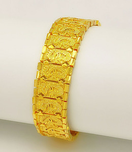 老凤祥云南越南沙金手链男士正品999龙头仿黄金男款首饰品加粗宽