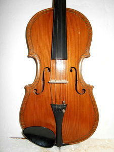 20世纪初古董提琴 鸟眼枫木1件整板工艺小提琴 old18