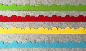 幼儿园彩虹毛毡波浪条边框环境布置区角墙面装饰不织布无纺布墙贴