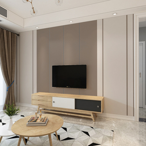 简约大气素色电视背景墙壁纸轻奢风格栅影视墙布客厅沙发装饰壁布