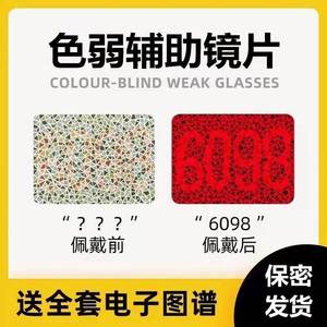 红绿色盲色弱隐形眼镜纠正辨色框架透明近视隐型全框男女通用新品