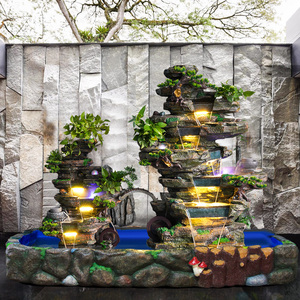 新中式庭院景观户外假山流水喷泉鱼池造景花园装饰阳台水系摆件