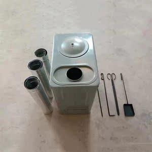 户外野营帐篷用供暖炉煤柴两用立式烤火炉89-8型煤柴取暖炉