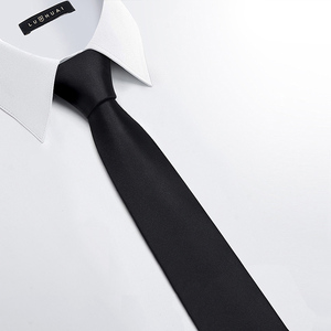 黑色领带男士免打懒人拉链式韩版窄细衬衫正装手打商务休闲潮学院