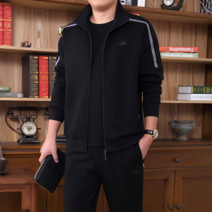 双星中年人运动套装男春秋季大码休闲时尚男装运动服秋装百搭三件