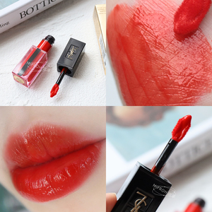 元气少女苾备ysl圣罗兰水光唇釉618黑管唇釉血橙橘子色显白