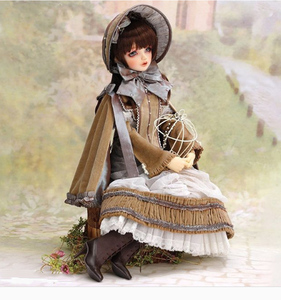 sd人偶娃娃服装怀旧黄色披肩套裙bjd三分四分娃衣洛丽塔洋服定制