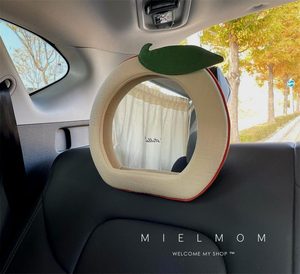 韩国ins汽车内宝宝观察镜儿童安全座椅后视镜卡通婴儿反向辅助镜