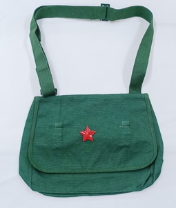 库存正品80年代帆布书包87橄榄绿伍军迷挎包挂包老式帆布包怀旧