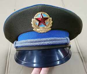 退役正品87大檐帽87校级马裤呢大檐帽收藏怀旧老式帽子