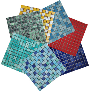 陶瓷游泳池图案马赛克渐变拼花拼图瓷砖卫生间浴池水池温泉景观池