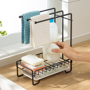 抹布架厨房用品置物架收纳洗碗布抹布挂架收纳神器挂毛巾沥水架子